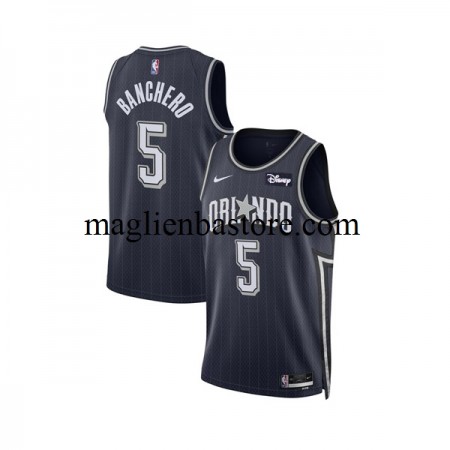 Maglia NBA Orlando Magic Paolo Banchero 5 Nike 2023-2024 City Edition Navy Swingman - Uomo